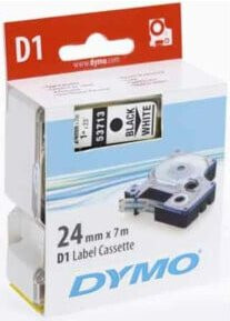 DYMO Schriftbandkassette D1 53713, Beschriftungsband Weiß mit schwarzer Schrift, Breite: 24 mm, Länge: 7 m - Bild 3
