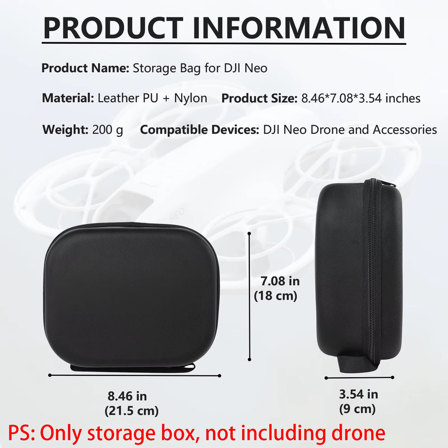 DJI Neo Fly More Combo Tragbare Aufbewahrungstasche und Reise-Schultertasche für Drohne und Akkus, Schwarz - Bild 2