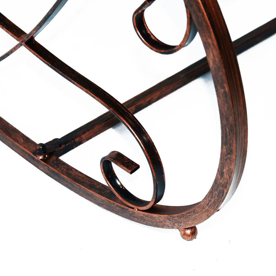 Outsunny Schaukelstuhl aus Metall in Bronze für Garten, Terrasse und Balkon, B/H/T: 59 x 96 x 73 cm - Bild 4