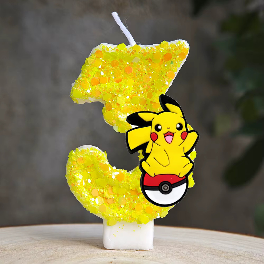 Potdemiel Pikachu Geburtstagstortenkerze für Kinder in Gelb - Bild 2