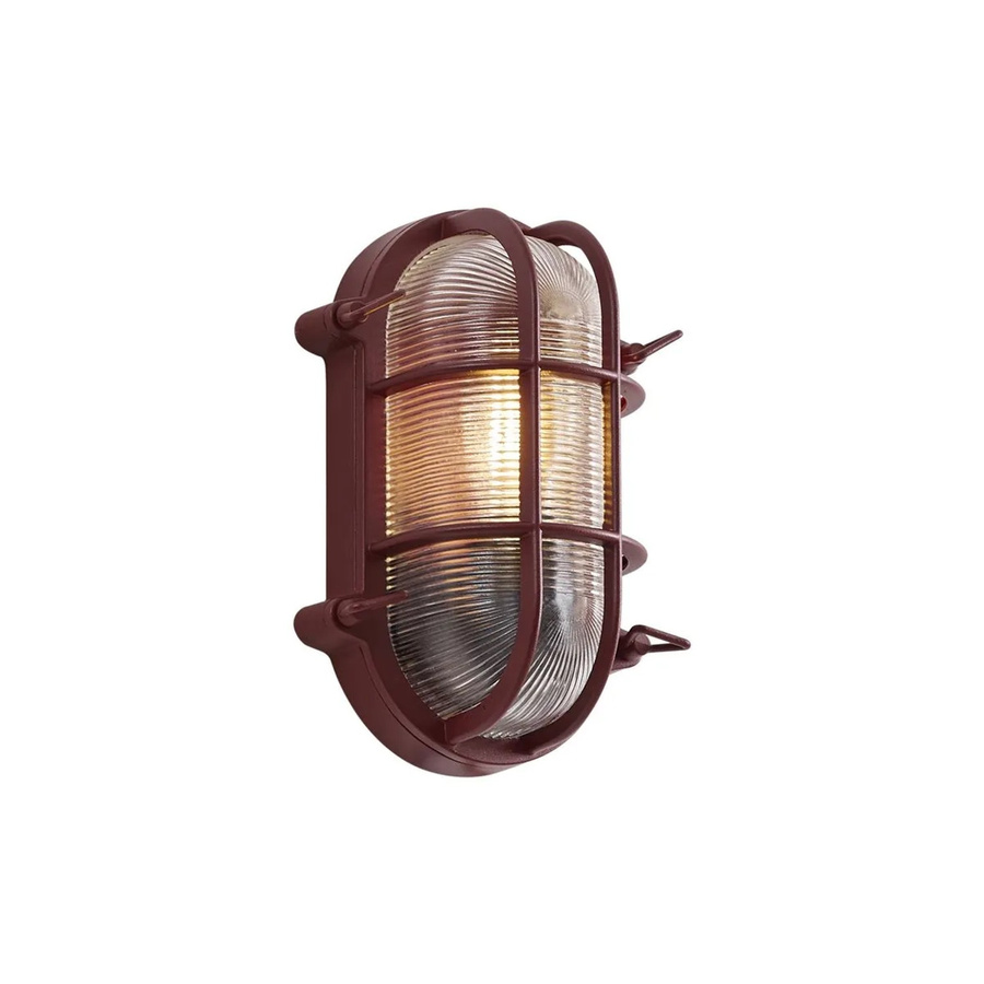QAZQA Noutica Außenwandleuchte in Dunkelrot mit Glas und Aluminium, IP44 Up-Down Wandlampe für Garten und Terrasse, E27 Fassung - Bild 2