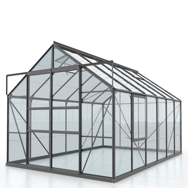 Vitavia Gewächshaus Meridian 9900 Schwarz mit 9,9 m² und Sicherheitsglas - Bild 3