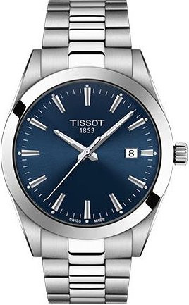 Tissot Armbanduhr Gentleman, Quarz, Edelstahl, Blau, 40 mm, Herren - Bild 1