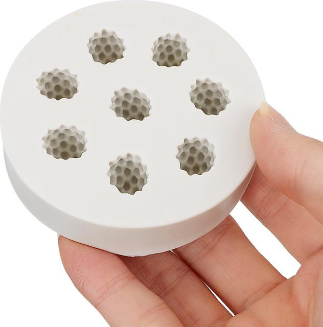 LChome Silikon Backform für 3D Himbeeren und Heidelbeeren in Weiß zur Dekoration von Schokolade und Gebäck - Bild 1