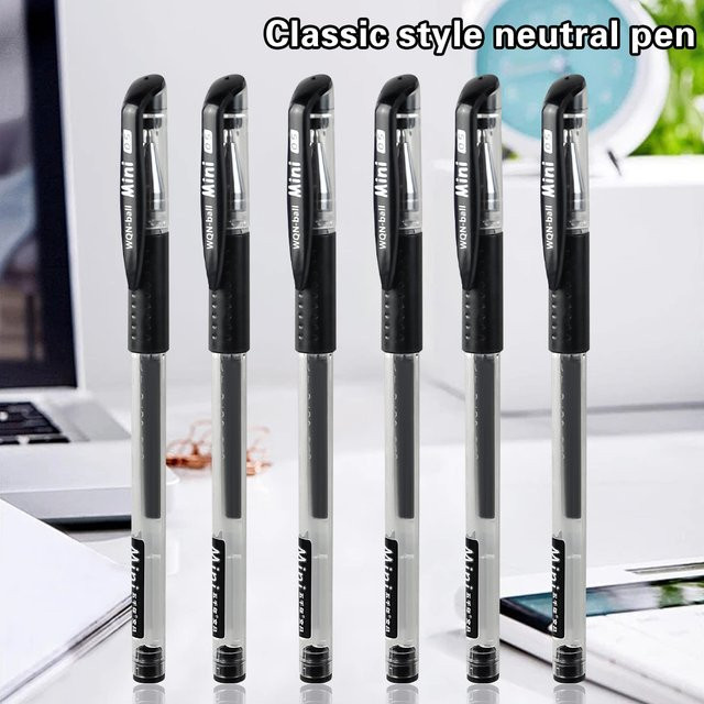 WQN Gelstift mit schwarzer Tinte und 0,5 mm Spitze für Business und Schule - Bild 1