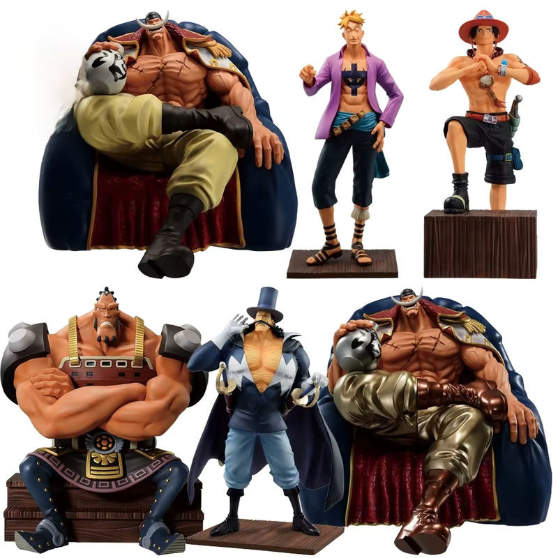 BANDAI Ichiban Kuji One Piece Whitebeard Pirates Figuren Set mit Edward Newgate, Marco, Jozu, Vista und Ace in Mehrfarbig - Bild 6
