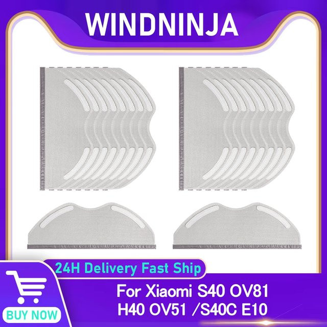 WINDNINJA Waschbare Mopptücher für Xiaomi S40 OV81 S40C E101 H40 OV51 Roboter-Staubsauger Bodenreiniger-Zubehör - Bild 1