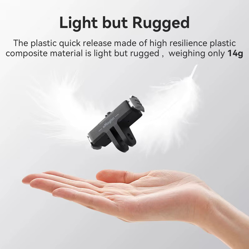 aMagisn Magnetische Schnellwechselhalterung für GoPro Hero13, 2-poliger Kunststoff-Montageadapter, Schwarz - Bild 3