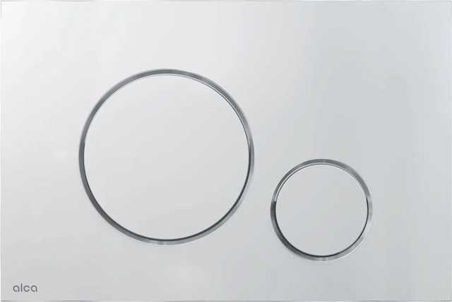 AlcaDrain WC-Betätigungsplatte M672 mit Dual-Flush-Funktion in Chrom-Matt - Bild 1