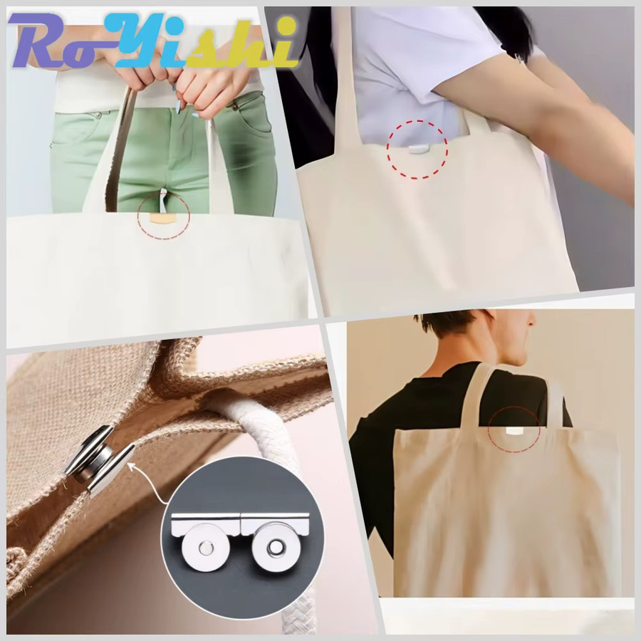 RoYishi Nahtlose Magnetknöpfe Set für Umhängetaschen, Geldbörsen und Kleidung, DIY-Bastelzubehör, 4 oder 12 Sets - Bild 2