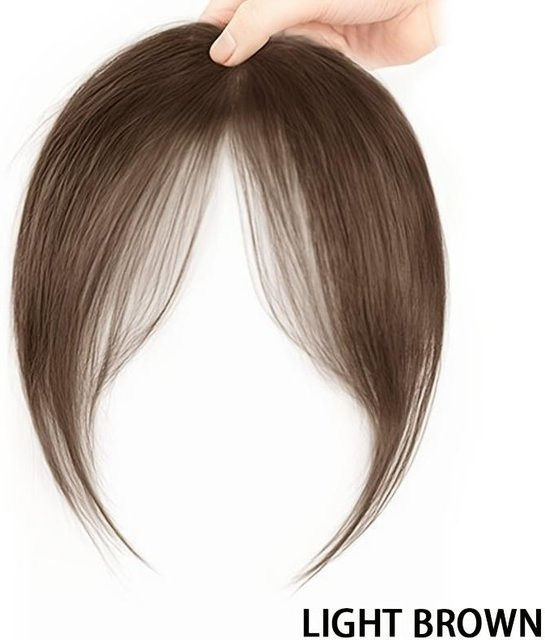 WIKHOSTAR Damen Synthetikhaar Pony, schwarzbraun, 8 Zoll - Bild 1