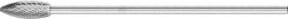 PFERD TOOLS Hartmetall Frässtift Flamme B, kreuzverzahnt, universal mittel, Farbe: silver, Kopf-Ø: 12 mm, Länge: 30 mm, Schaft-Ø: 6 mm, Schaft-Länge: 150 mm - Bild 1