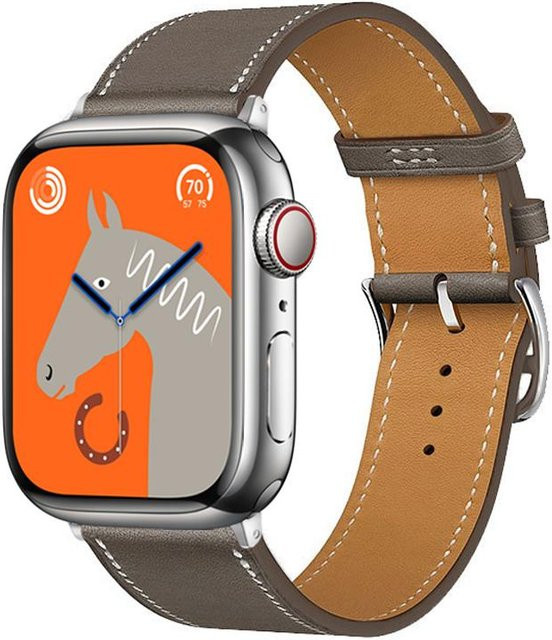 Uhrenarmband Leder, orange, Unisex - Bild 1