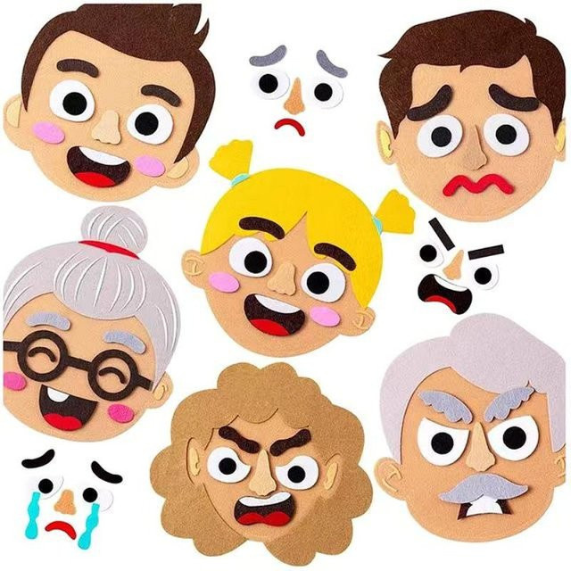 Binchi Outdoor Product DIY-Puzzle zum Ändern von Emotionen, Lernspielzeug, Filz, Bunt / Mehrfarbig, ab 0 Jahre - Bild 1