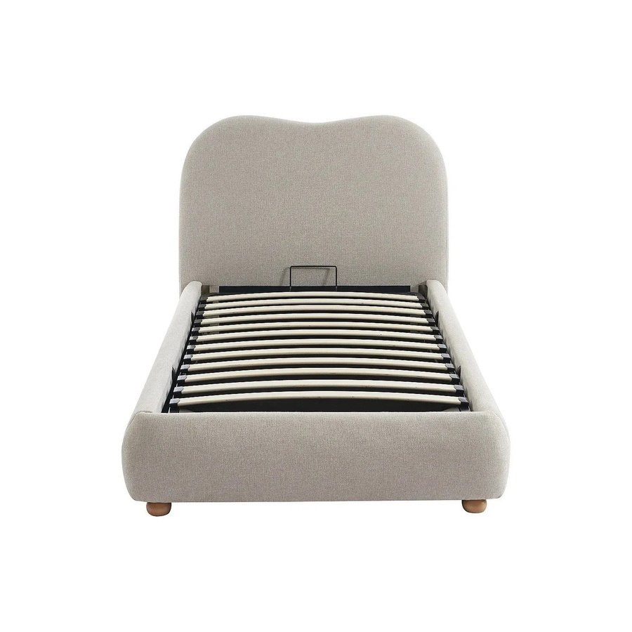 Vente-unique Bett Vanari mit Bettkasten in Beige, B/T/H: 90 x 200 x 111 cm - Bild 2
