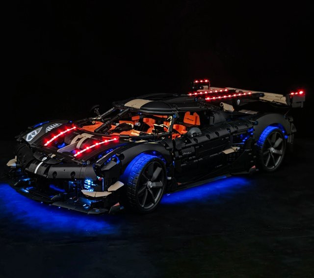 BlockGlow LED-Licht-Set, RGB, kompatibel mit Lego 42232 Koenigsegg Sadair's Spear Megacar Bausteinen - Bild 1