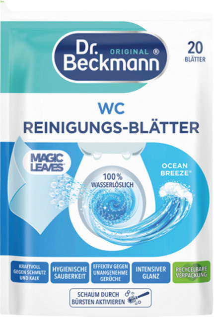 Dr. Beckmann Magic Leaves WC Reinigungsblätter Ocean Breeze, 44g - Bild 1