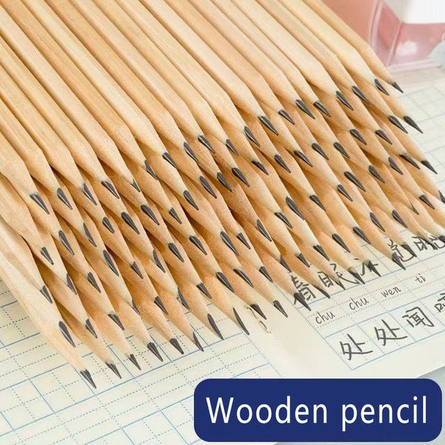 Brushfeer Holzbleistifte HB in Beige, 100 Stück, ungiftige Schreibstifte für Schule und Büro - Bild 1