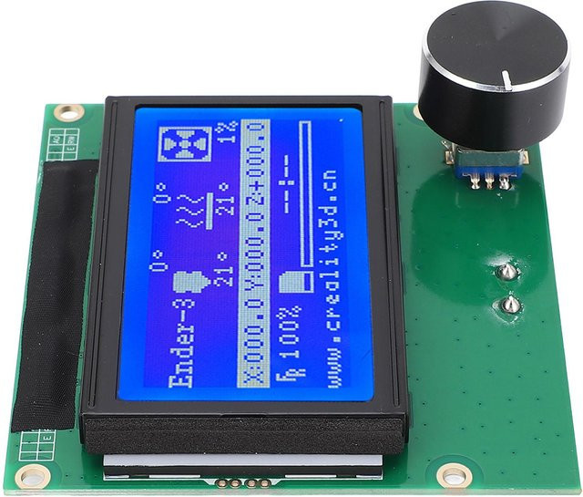 Creality LCD-Anzeigebildschirm 12864 Blau mit Flachbandkabel für Ender 3, 3s, 3X und 3 Pro - Bild 1