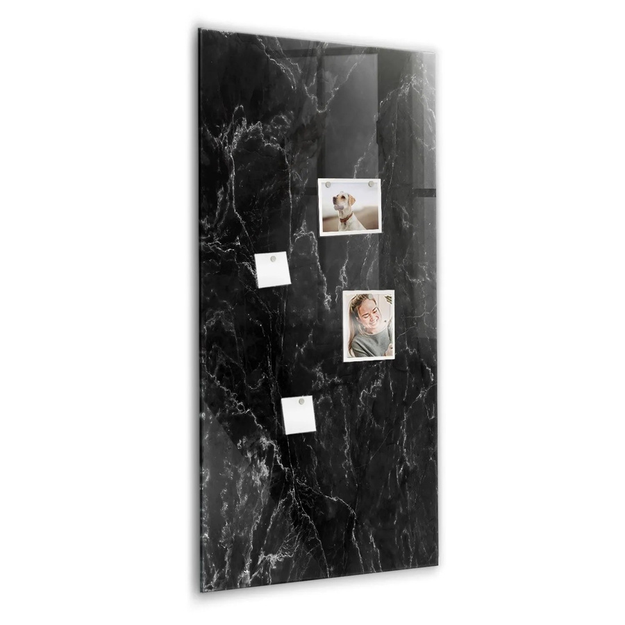 Tulup Glasmagnettafel Dunkler Marmor in Schwarz, B/H: 120 x 60 cm - Bild 2