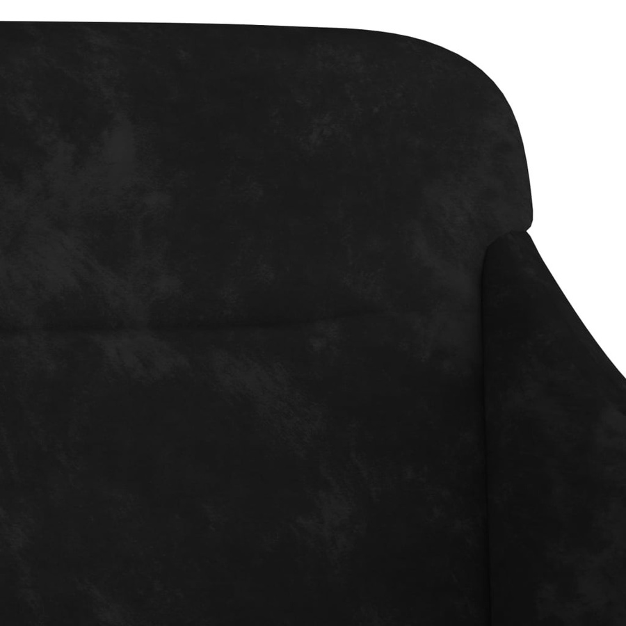 vidaXL Sitzbank aus Samt in Schwarz, B/T/H: 110 x 55 x 80 cm - Bild 6
