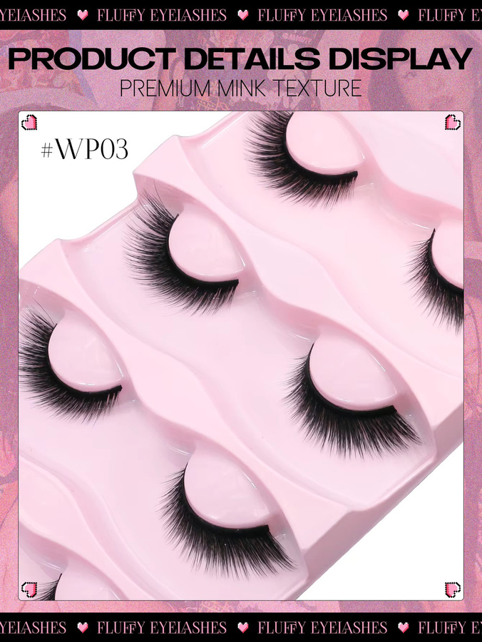 VELTRINAY Fox Eye Lashes Wispy Eyelashes, Faux Mink, Natürlich - Bild 3