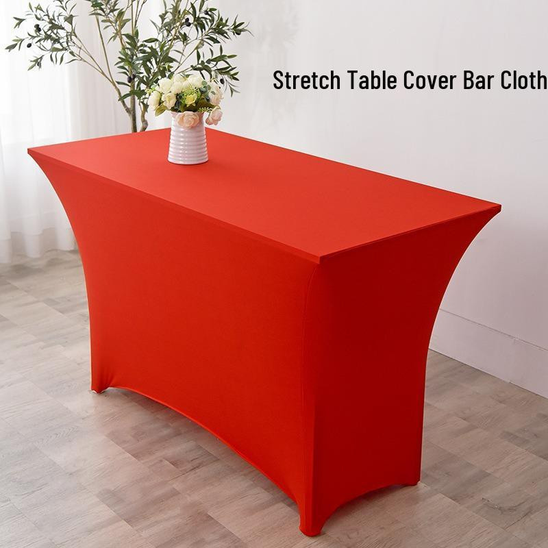 HomeHarmony Staubdichte Stretch-Tischdecke in Weiß für Veranstaltungen, B/T/H: 122 x 60 x 76 cm - Bild 1