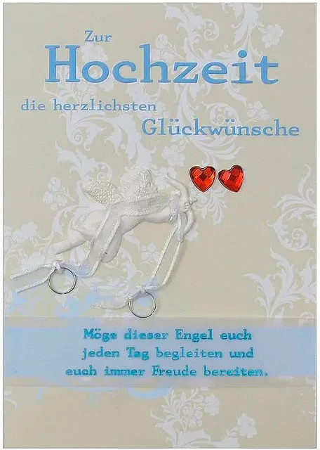 Grußkarte zur Hochzeit in Weiß und Multicolour aus Papier - Bild 1
