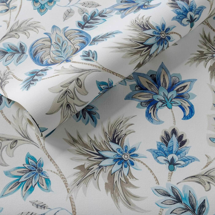 Clarke & Clarke Tapete Sizergh Denim Blau Botanisches Floral Non-Woven - Bild 3