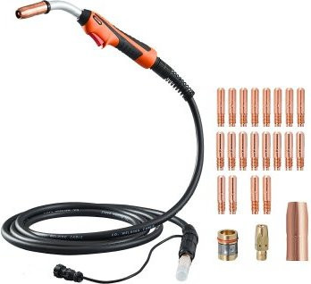 VEVOR 250A MIG Schweißpistole in Schwarz mit 4,6 m Kabel, kompatibel mit Millermatic 200, 210, 212, 250, 250X, 251, 252 Schweißgeräten, geeignet für Schweißdrähte von 0,0762 cm, 0,0889 cm und 0,1143 cm - Bild 1