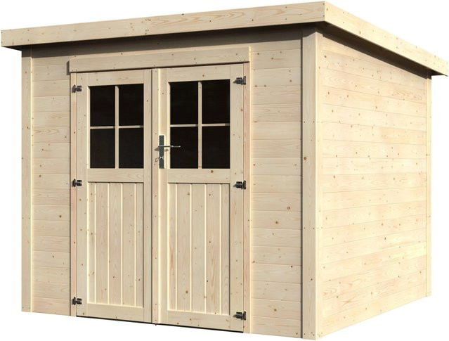 Decor et Jardin Gartenhaus Talion Log Cabin in Natur mit Pultdach, B/T/H: 223 x 227 x 187 cm - Bild 1