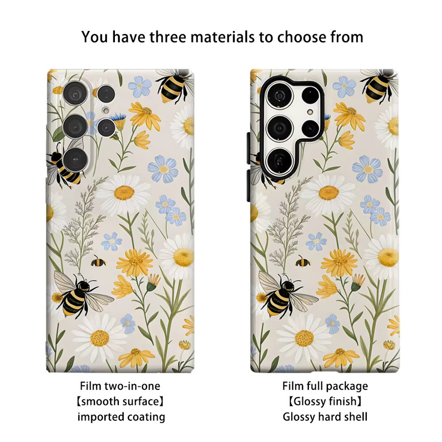 Daisy & Bee Meadow Handyhülle für Samsung Galaxy S26 S25 S24 S23 Ultra Plus Stoßfeste Doppelschicht Robuste Rückabdeckung Multicolour - Bild 2