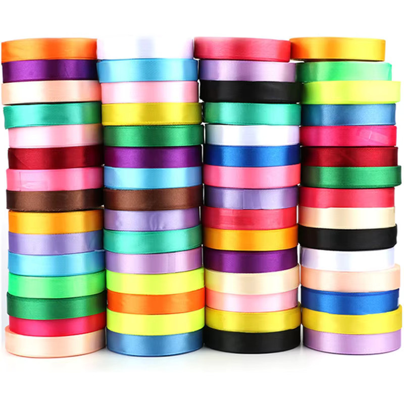 Merylover Seidensatinbänder für DIY-Bastelarbeiten und Dekoration, 25 Yards pro Rolle, erhältlich in verschiedenen Breiten und in Silber oder Multicolour - Bild 3