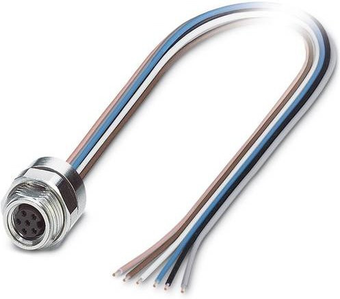 Phoenix Contact 1453465 Sensor-Aktor-Einbausteckverbinder M8 Buchse mit 6 Polen und 0,50 m Kabellänge in Multicolor - Bild 1