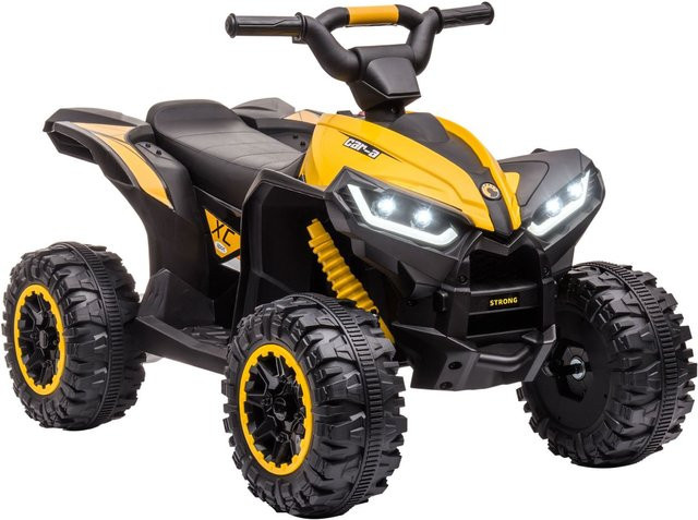 HOMCOM Elektro Quad für Kinder 12V mit USB-Anschluss und MP3-Musikplayer gelb - Bild 1