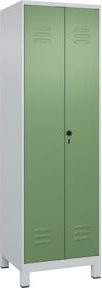 C+P PSA Doppel-Spind Classic PLUS mit 2 Abteilen, Lichtgrau und Resedagrün, H x B x T: 195 x 60 x 50 cm - Bild 1