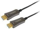 Equip Life Highspeed HDMI-Kabel mit Ethernet in Schwarz, 50,0 m Länge, 4K Unterstützung, Active Optical Cable (AOC) mit HDMI männlich zu HDMI männlich - Bild 1