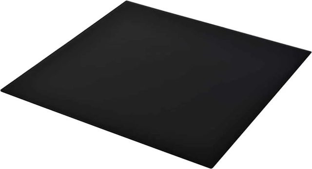 vidaXL Tischplatte aus gehärtetem Glas in Schwarz, quadratisch, B/T: 70 x 70 cm - Bild 1