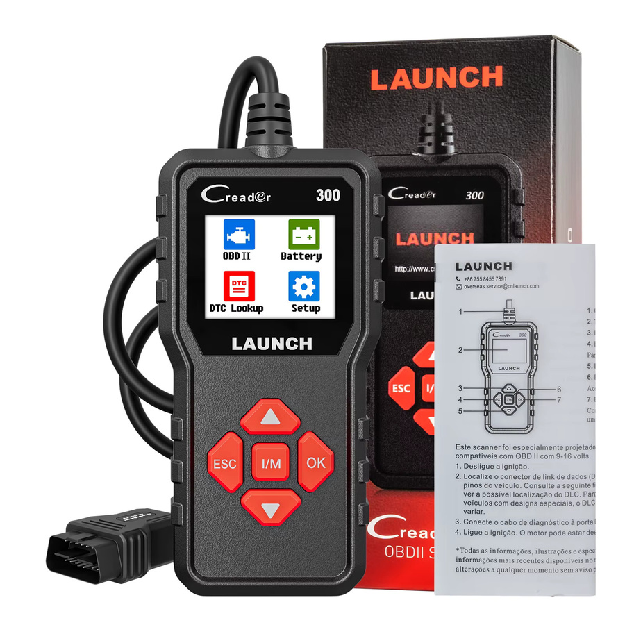 LAUNCH X431 CR300 OBD2-Scanner Diagnosetool mit I/M-Motorprüfung und Batterietester in Schwarz - Bild 6