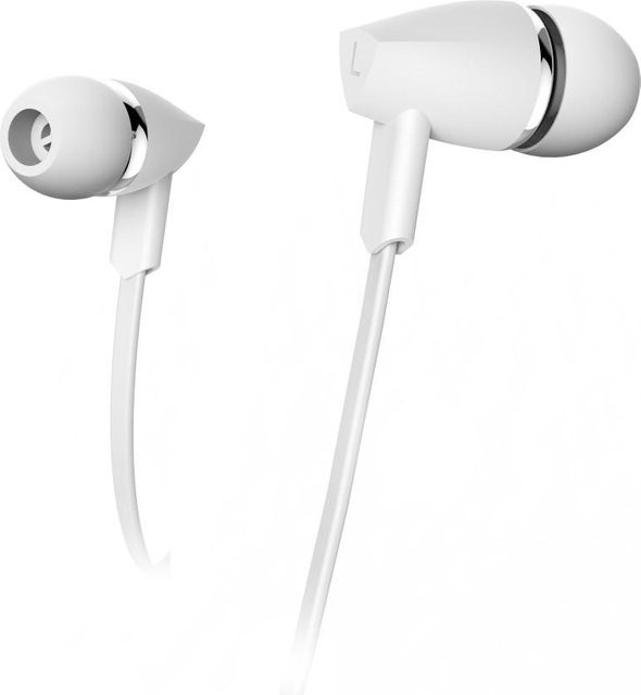 Hama In-Ear Kopfhörer Joy mit Mikrofon und Flachbandkabel in Weiß - Bild 1