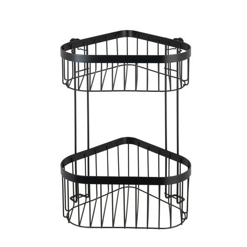 WENKO Regal Classic Plus aus Metall in Schwarz Matt mit Adapter für das Badezimmer - Bild 2