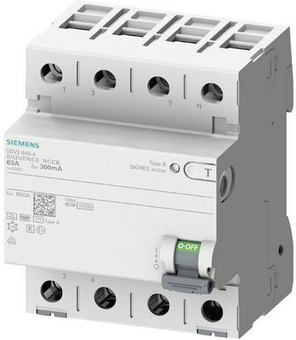 Siemens 5SV3647-5KK14 Fehlerstrom-Schutzschalter RCD in Weiß - Bild 1