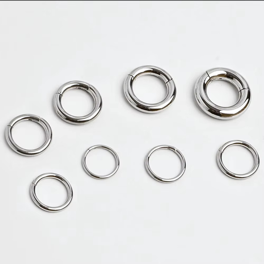 Rafflesia Hoop Ohrringe, Edelstahl, Silber, Unisex - Bild 2