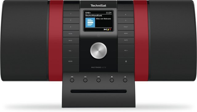 TechniSat MULTYRADIO 4.0 Kompaktanlage in Schwarz/Rot mit Bluetooth und USB-A - Bild 1