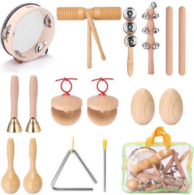TOMTOP JMS Handschlaginstrumenten-Set bunt, 13-teiliges Set - Bild 1