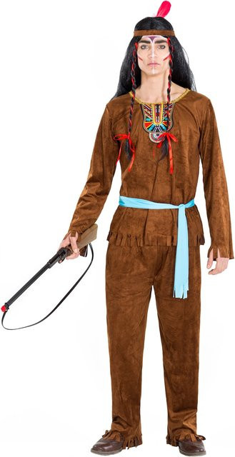 tectake Herrenkostüm Indianer Apache kräftiger Bison - Bild 1