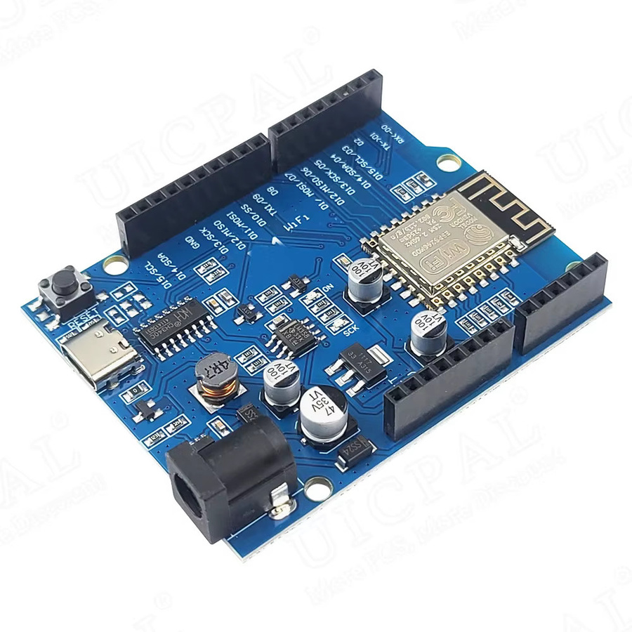 D1 ESP-12F R3 WiFi Entwicklungsboard mit ESP8266EX und USB Typ-C Anschluss für Arduino IDE in Blau - Bild 3