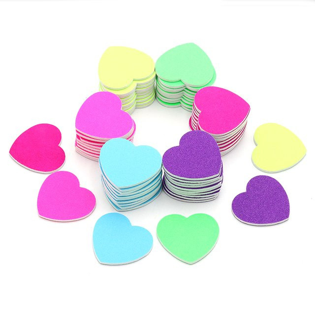 JEARLYU Herzförmige Nagelfeilen Set, Doppelseitige Polier- und Schleifpuffer, Unisex - Bild 1