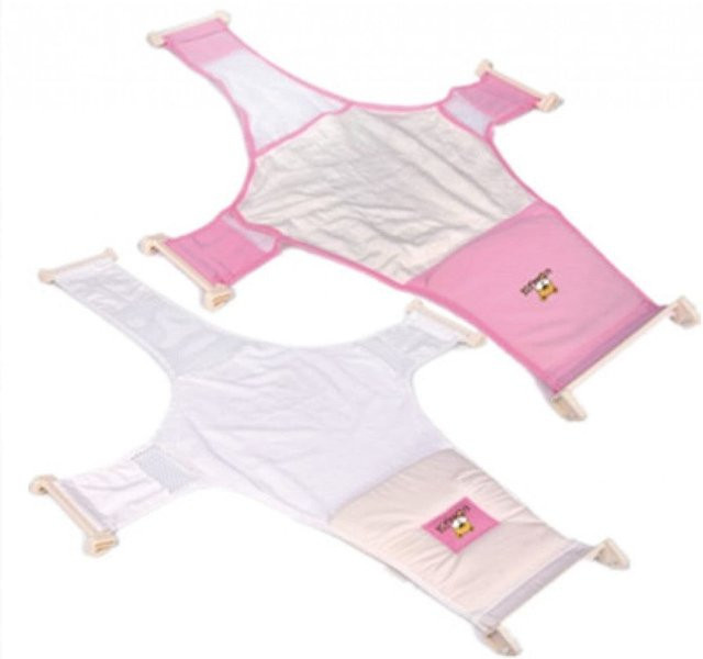 Moni Babywannennetz 8854 Badewanneneinsatz mit Kunststoff Clips in Rosa - Bild 1