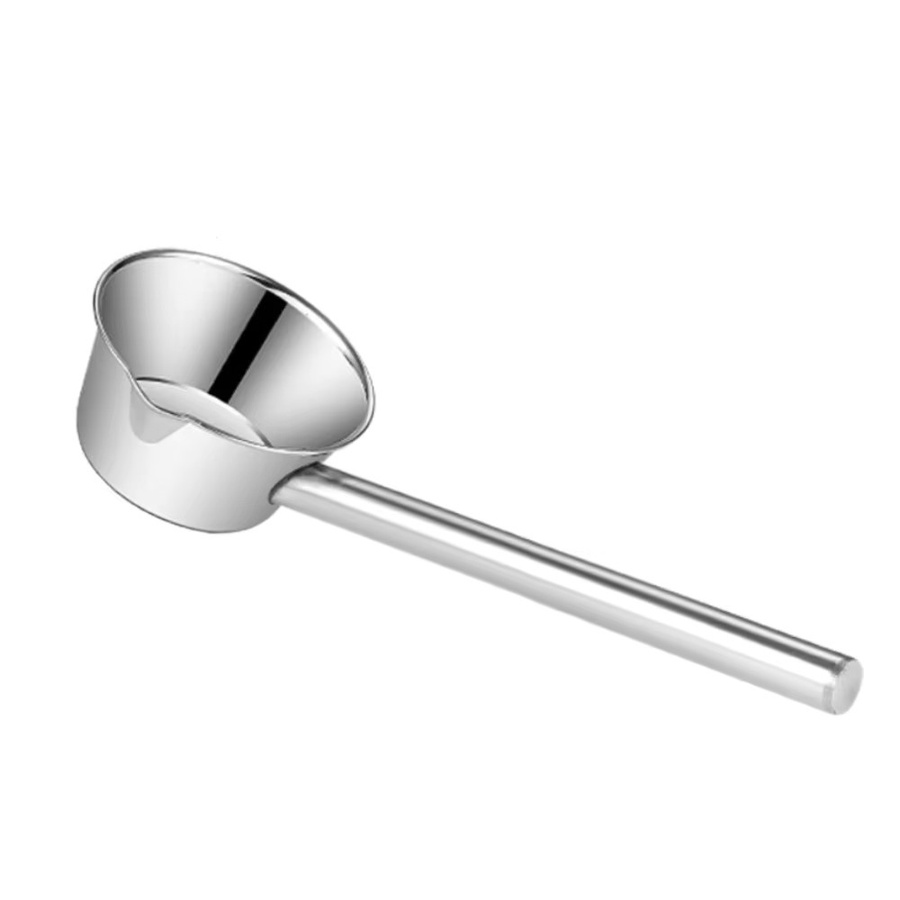 Edelstahl Schöpfkelle mit langem Griff in Silber für Suppe und Saucen - Bild 2